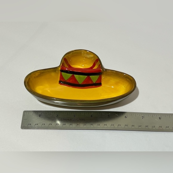 Pacific Island Creations Ceramic 2-Chili Pepper 1-Sombrero Hat Serving Dishes - Picture 5 of 16